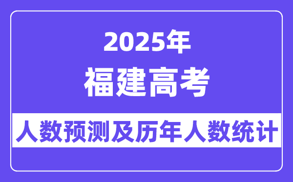 2025年福建高考人數預估多少（預計新增10000人）