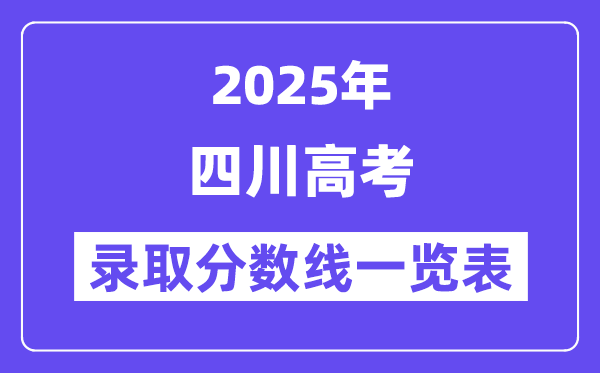 2025四川高考各批次錄取分數線一覽表（含一本,二本,專科）