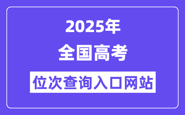 2025年全國高考位次查詢入口網站(31省網址匯總)