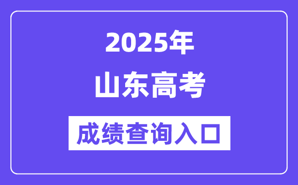 2025年山東省高考成績查詢入口（https://www.sdzk.cn/）
