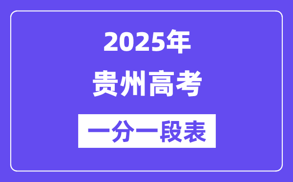 2025貴州高考一分一段表,查詢位次及排名(完整版)